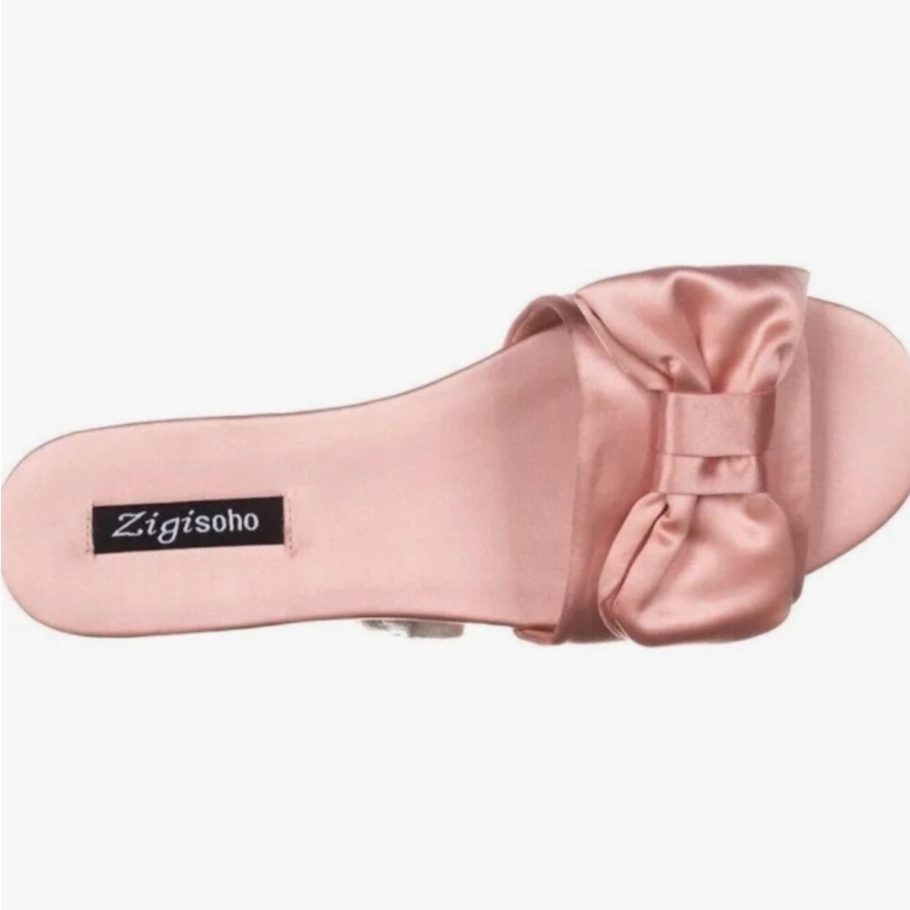 Pink Valiant Slide Sandal with bows These Slides are a Size 8.5 - EUC